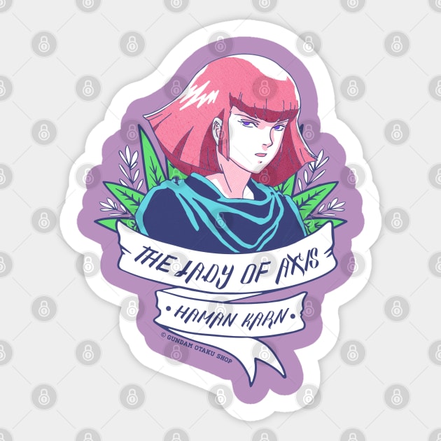 The Lady of Axis Floral Sticker by Gundam Otaku Shop